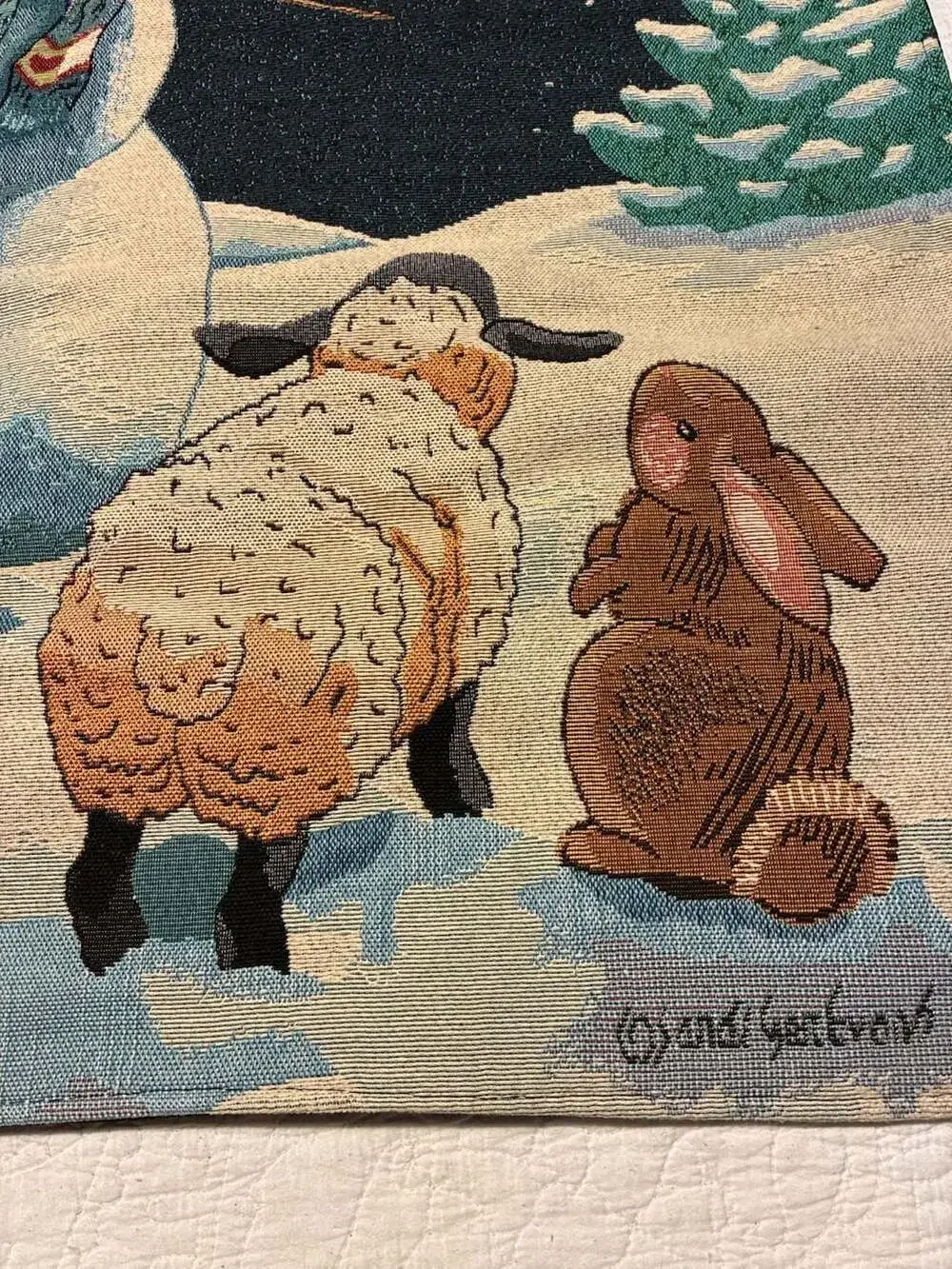 Sandi Gore Evans Do You See What I See Christmas Wall Hanging Tapestry